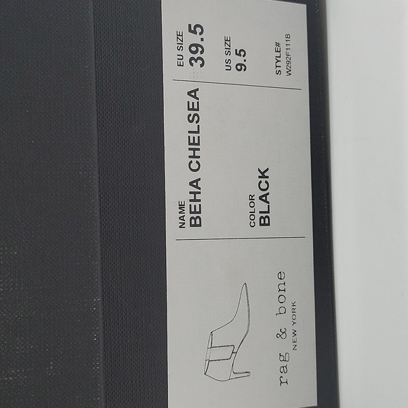 1066- Rag & Bone New York Beha Chelsea Made In Italy Size 9.5 NWT - Picture 4 of 15